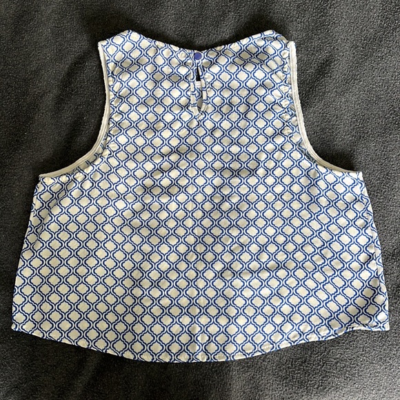 Blue patterned crop top - Picture 3 of 3